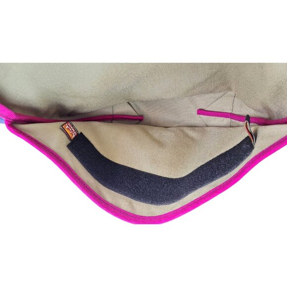 Rickshaw Small Zero Messenger Bag Adjustable Strap Blue Pink Canvas Francisco - Picture 8 of 12